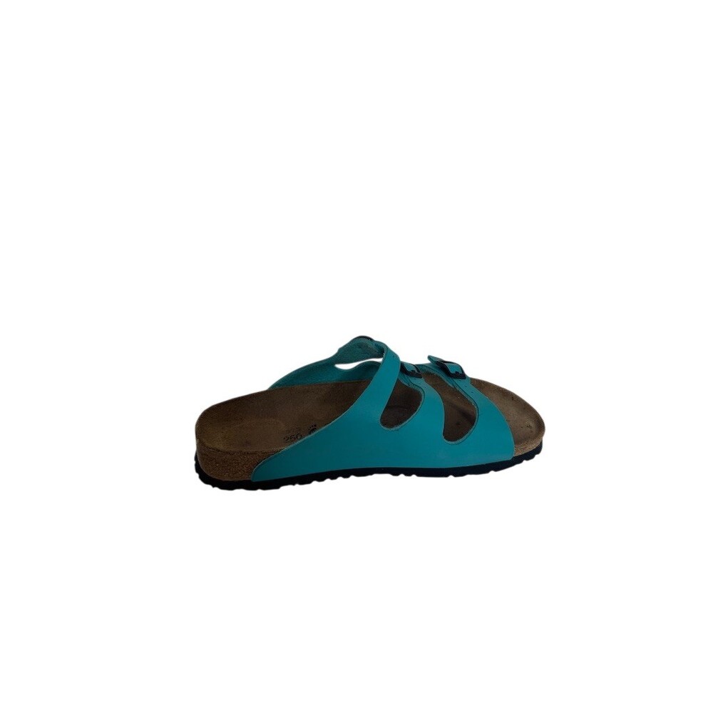 Birki’s by Birkenstock Florida Womens Slide Sandals Blue 3 Strap Buckle Sz 39 - Picture 4 of 14